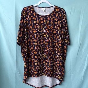 NWOT Patterned High Low Tunic Top, Size S